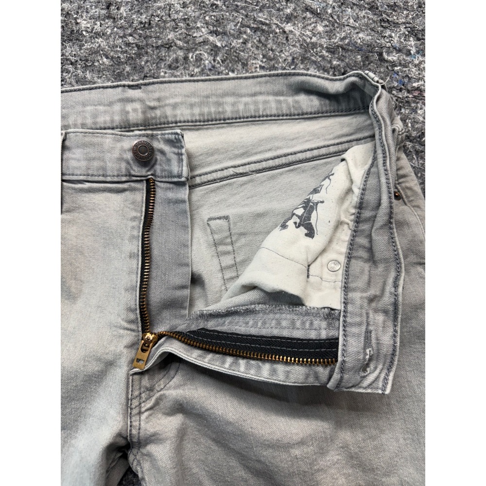 Levis 511 Slim Fit Jeans Mens 34x34 Light Gray Stretch Denim Pants 04511-3440 - Picture 9 of 16